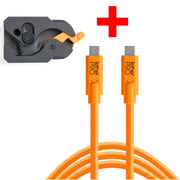 Tetherguard Leverlock Plate with USB-C 4.6m Orange Kit