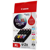 Canon CLI651XLVP Value Pack Ink Cartridges 7600 Pages - Black & Colour
