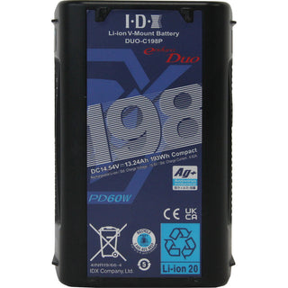 IDX 193Wh Li-ion V-Mount Battery with 2 x D-Taps & 1 x USB-C