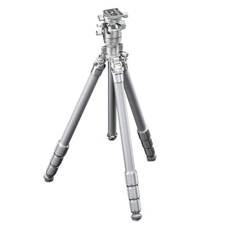 Leofoto LG-324C Silver 4 Section Water Resistant Carbon Fibre Tripod with LH-40R Ball Head