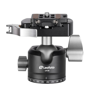 Leofoto LH-30LR 30mm Low Profile Ball Head with LR-50 Quick Release Lever Clamp and NP-50 Plate