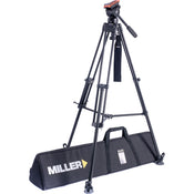 Miller AirV Fluid Head with Toggle LW Aluminium Tripod, Mid-Level Spreader, Rubber Feet & Soft Case Kit