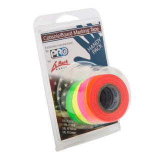 Le Mark Progaff Pro Console Tape 12mm (4 Pack, 1 Roll of Each Colour)
