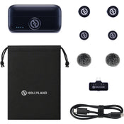 Hollyland LARK M3 Combo 2TX&1RX Wireless Microphone System with 2 Clip-On Mic/Transmitters & 1 USB Receiver (2.4 GHz)