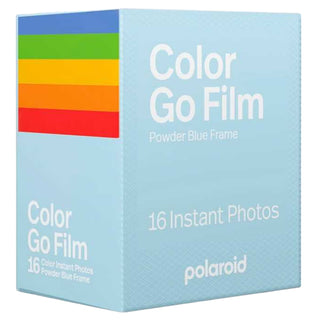 Polaroid Go Color Powder Blue Frame Film Compatible with Polaroid Go Camera (Double Pack, 16 Exposures)