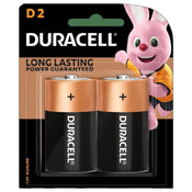 Duracell Coppertop Alkaline D Batteries (2 Pack)
