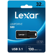 Lexar 32GB JumpDrive S80 USB 3.1 Flash Drive, Up To 130MB/S Read