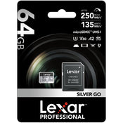 Lexar Professional Silver GO microSDXC UHS-I Card (64GB)