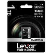 Lexar Professional Silver Plus 1TB SDXC UHS-I 205MB/s Memory Card - V30
