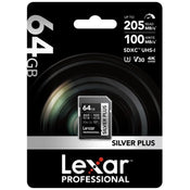 Lexar Professional Silver Plus 64GB SDXC UHS-I 205MB/s Memory Card - V30