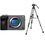 Sony FX5 Full-Frame Cinema Camera with Manfrotto 504X/645 FAST Twin Aluminium Video Tripod Kit
