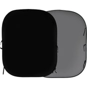 Manfrotto LL LB56GB Collapsible Reversible Background 1.5 x 1.8m Black / Mid Grey