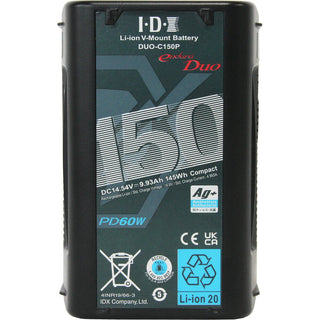 IDX 145Wh Li-ion V-Mount Battery with 2 x D-Taps & 1 x USB-C