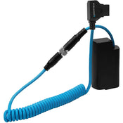 Kondor Blue Coiled D-Tap to BLJ31 Type Dummy Battery Cable (20 to 36
