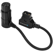 Kondor Blue D-Tap to 4 Pin XLR Female Right Angle Power Cable Sony Venice/Burano/C400 (6in Straight)