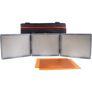 Aputure Amaran HR-672 CCC 3-Point Bi-Colour LED Single Flood Light Video Light Kit