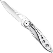 Leatherman Skeletool KBx Folding Pocket Knife with Clip 420HC S/S Combo Blade - Silver