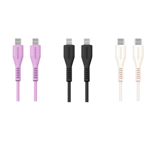 Microdia Fruitywire Liquid Silicon PD100W USB-C to USB-C Cable (Multiple Colours Available)