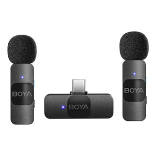 BOYA BY-V2 2.4GHz Dual-Channel Wireless Microphone System for Type-C Devices