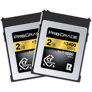 Prograde Digital Gold 2TB CFexpress 4.0 Type B 3400MB/s Memory Card (2 Pack)