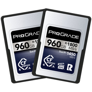 ProGrade Digital Iridium 960GB CFexpress 4.0 Type A 1800MB/s Memory Card (2 Pack)