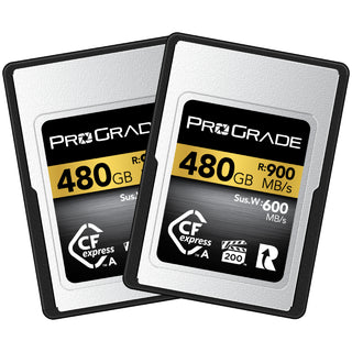 ProGrade Digital Gold 480GB CFexpress 2.0 Type A 900MB/s Memory Card (2 Pack)