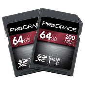 ProGrade Digital Strontium 64GB SDXC UHS-I 200MB/s Memory Card, 2 Pack - V30