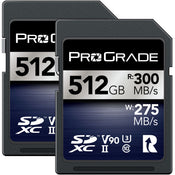 ProGrade Digital Iridium 512GB SDXC UHS-II 300MB/s Memory Card - V90 - Twin Pack