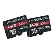 ProGrade Digital Strontium 64GB microSDXC UHS-I 200MB/s Memory Card, 2 Pack - V30