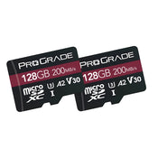 ProGrade Digital Strontium 128GB microSDXC UHS-I 200MB/s Memory Card, 2 Pack - V30