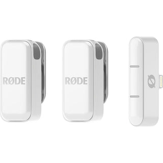 Rode Wireless Micro 2-Person Ultracompact Wireless Microphone System with USB-C Connector (2.4 GHz, White)