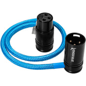 Kondor Blue Straight Low-Profile Right-Angle XLR Cable (16