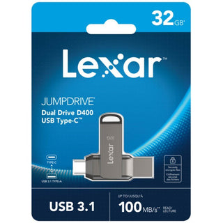 Lexar JumpDrive 32GB Dual Drive D400 USB 3.1 Type-C Capacity