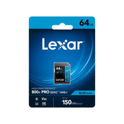 Lexar Professional 800X PRO SDXC UHS-I SD Card Capacity: 64GB