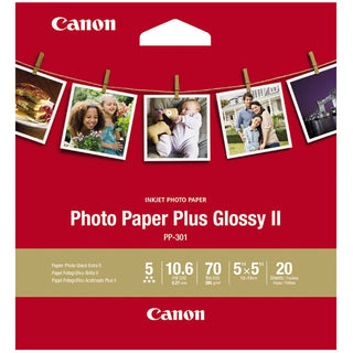 Canon PP-301 5X5 Photo Paper Plus Glossy - 20 Sheet Pack
