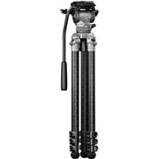 Tilta 75mm Cine Fluid Head with 3-Stage Carbon Fiber Tripod Legs (8kg)