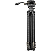 Tilta 75mm Cine Fluid Head with 3-Stage Carbon Fiber Tripod Legs (8kg)