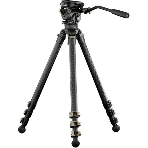 Tilta 75mm Cine Fluid Head with 3-Stage Carbon Fiber Tripod Legs (8kg)