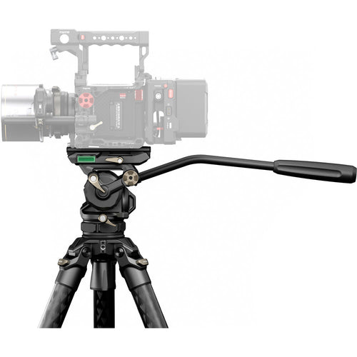 Tilta 75mm Cine Fluid Head with 3-Stage Carbon Fiber Tripod Legs (8kg)
