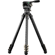 Tilta 75mm Cine Fluid Head with 3-Stage Carbon Fiber Tripod Legs (8kg)