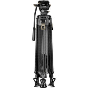 Tilta 75mm Cine Fluid Head with 2-Stage One Touch Carbon Fiber Tripod Legs (8kg) - Space Grey