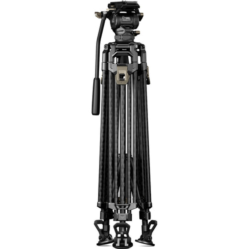 Tilta 75mm Cine Fluid Head with 2-Stage One Touch Carbon Fiber Tripod Legs (8kg) - Space Grey