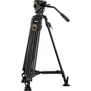 Tilta 75mm Cine Fluid Head with 2-Stage One Touch Carbon Fiber Tripod Legs (8kg) - Space Grey