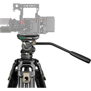Tilta 75mm Cine Fluid Head with 2-Stage One Touch Carbon Fiber Tripod Legs (8kg) - Space Grey