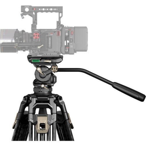 Tilta 75mm Cine Fluid Head with 2-Stage One Touch Carbon Fiber Tripod Legs (8kg) - Space Grey