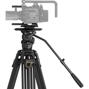 Tilta 75mm Cine Fluid Head with 2-Stage One Touch Carbon Fiber Tripod Legs (12kg) - Space Grey