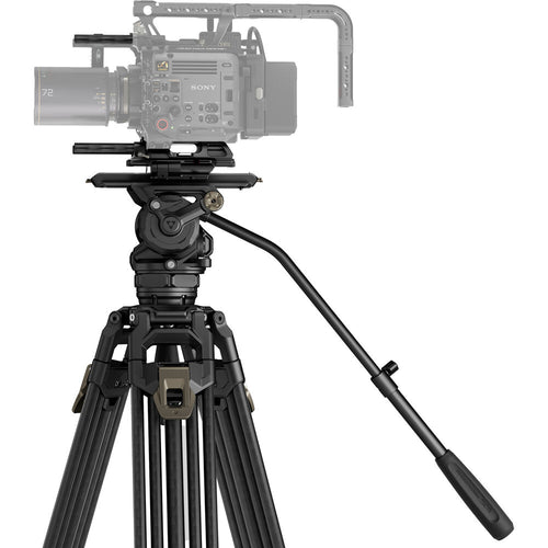 Tilta 75mm Cine Fluid Head with 2-Stage One Touch Carbon Fiber Tripod Legs (12kg) - Space Grey