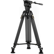 Tilta 75mm Cine Fluid Head with 2-Stage One Touch Carbon Fiber Tripod Legs (12kg) - Space Grey