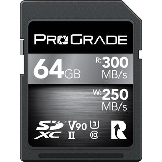 ProGrade Digital 64GB SDXC UHS-II 300MB/s Cobalt Memory Card - V90