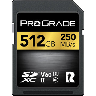 ProGrade Digital 512GB SDXC UHS-II 250MB/s Gold Memory Card - V60